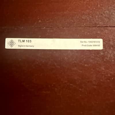 Neumann TLM 103 mt Large Diaphragm Cardioid Condenser Microphone 1997 - Present - silver- wooden display case image 8