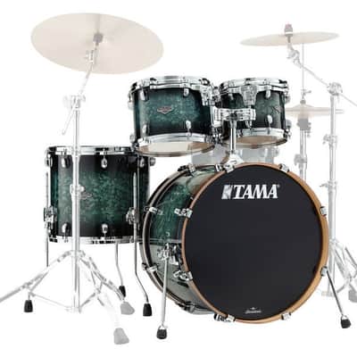 Tama drums Starclassic Performer Molten Steel Blue Burst 4pc Maple / Birch kit image 3