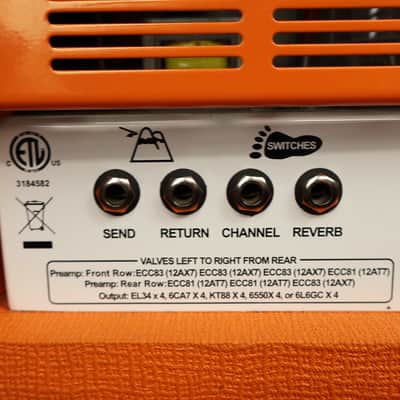 2010 Orange Rockerverb 100 MKII Amplifier Head & PPC412HP8 4X12 Speaker Cabinet image 13