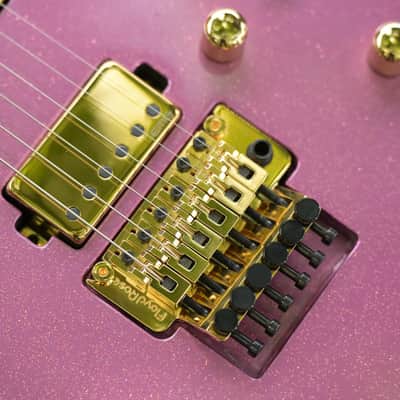 ESP USA M-II NTB FR EMG, Gold Hardware - Disco Pink Sparkle image 12