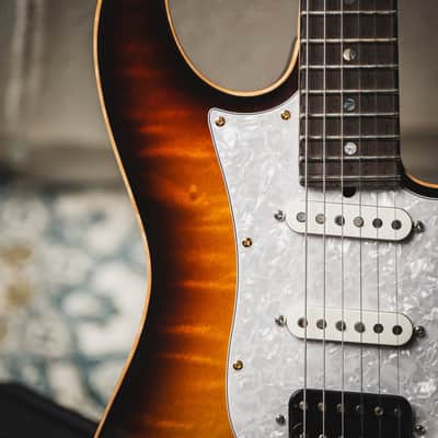 James Tyler Japan Studio Elite Deluxe HSS QMT-Tobacco | Reverb