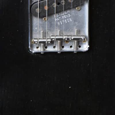 Fender Custom Shop 2019 Ltd Roasted Pine Double Esquire Relic, Aged Black with Tweed Custom Shop Hard Case image 3