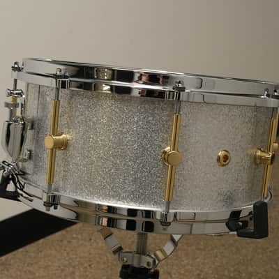 Canopus 14x6.5 "The Maple" 8-ply Snare Drum 2024 - Silver Sparkle image 7
