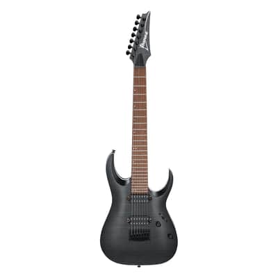 Ibanez RGA Standard 7 String Electric Guitar, Transparent Gray Flat image 2