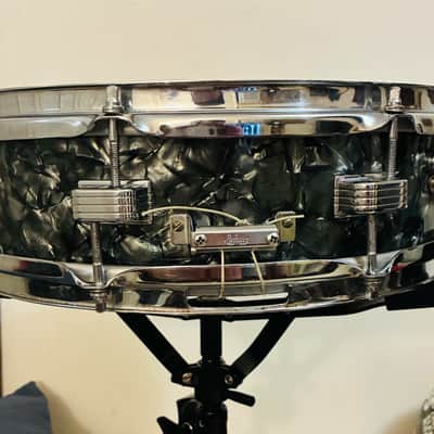 Ludwig No. 906 Downbeat 4x14" 8-Lug Piccolo Snare Drum with Keystone Badge 1960 - 1968 - Black Diamond Pearl image 4