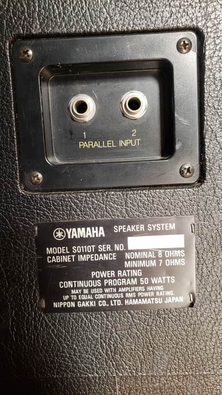 Pair Of Vintage Yamaha S0110T 1977 Black PA Speakers | Reverb