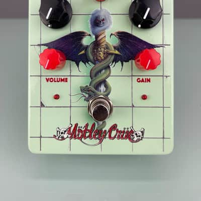 MOTLEY CRUE SOLD OUT Dr. Feelgood 30th Anniversary Guitar Distortion Effects Pedal  RARE Mick Mars 2019 - Sea Foam Green image 6