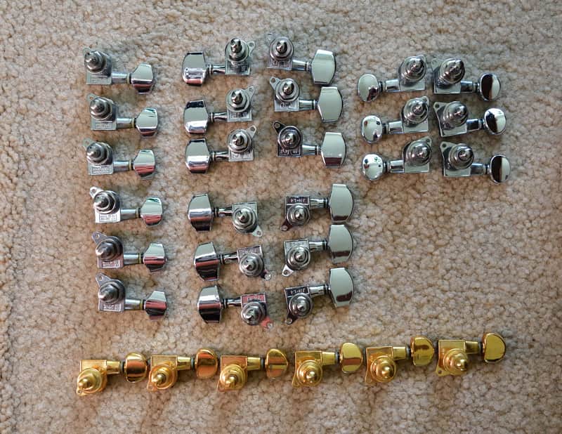 GUITAR TUNING HEADS:  PRS, Ibanez, etc  2000s 2010s - Chrome, gold image 1