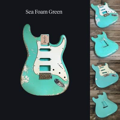 Made to Order - FRANCHIN Mercury guitar body Relic Aged 100% Nitro Lacquer (Sunburst/ Black/ White/ Blue/ Green/ Yellow/ Red/ Pink/ Burgundy/ Purple/ Gold/ Silver, etc.) Basswood Poplar Stratocaster-Strat-S-Style Made in Italy image 12