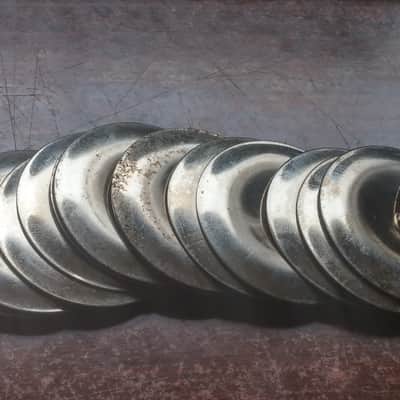 Ludwig VINTAGE TAMBOURINE JINGLES 8 Pairs / Bronze / NICKEL Toning image 7
