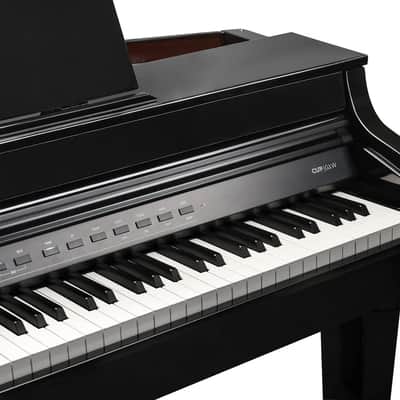 Kurzweil CUP G1W Digital Mini-Grand Piano, 88-Note, fully weighted, 4-zone graded, hammer-action with natural wooden keys, Black Polish Finish image 5