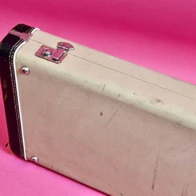 Vintage 1963 Fender Jazzmaster / Jaguar Hard Case - White Tolex - Rare Custom Color Case!  Pre-CBS Strat image 11