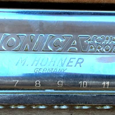 Hohner Chromonica 64 pro model chrome harmonica. image 1