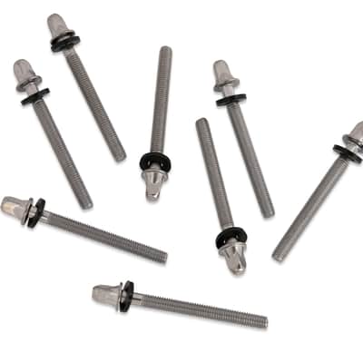 PDP True-Pitch Tension Rods, Chrome, 50mm, 8 Pack