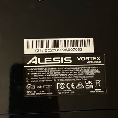 Alesis Vortex 2 Wireless Keytar USB/MIDI Controller 2010s - Black image 9