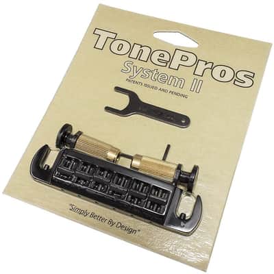 AVT2M-B TonePros (Metric Thread) Wraparound Bridge w Studs for PRS SE Black Finish image 4