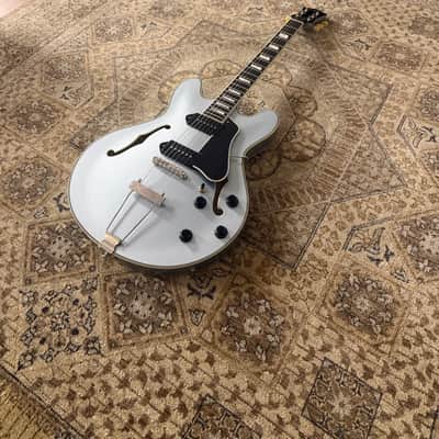 Eastman T64-T-IBM Eastman T64-T Hollow-Body Ice Blue Metallic w/ Gig Bag & Free Pro Setup image 7