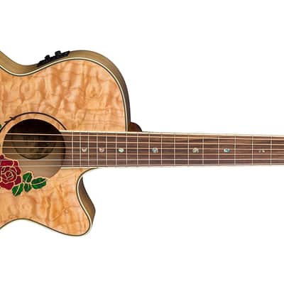 Luna Flora Rose Folk Acoustic-Electric Natural, New, image 2