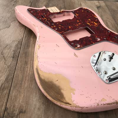FRANCHIN Neptune guitar body Relic Aged Shell Pink 100% Nitro Lacquer Basswood Offset Jazzmaster Style Made in Italy - Stock piece #23580926 image 5