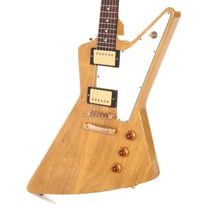 Banker Custom 58 Spec Excalibur Korina Natural Lightly Aged w/OX4 Gold Hot Duane PAF Pickups & Brazilian Rosewood Fingerboard image 2