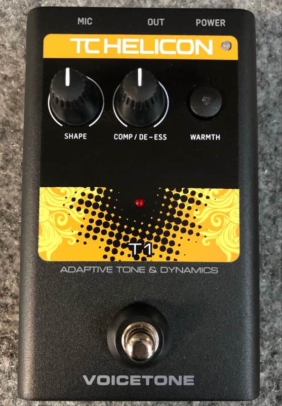TC Helicon VoiceTone Single T1 Adaptive Tone & Dynamics Effects Pedal - Pre Owned image 1