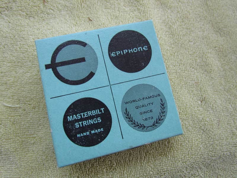 Vintage Epiphone Flat Wound Guitar Strings in Original Box READ ENTIRE DESCRIPTION 1960's Era Epiphone Flat Wound A Or 5th Strings Box Of 6 image 1