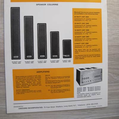 Marshall Catalog c.1969 Super lead, Marshall Major,cabinets, PAs etc image 7