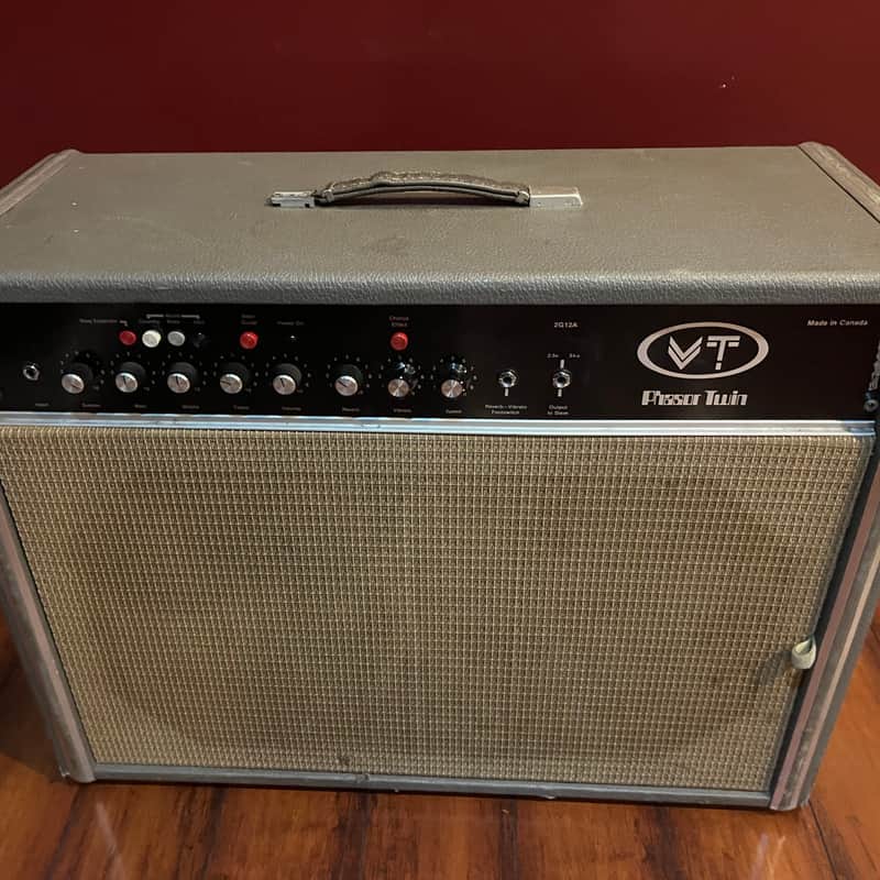 Vibration Technology (VT) Phasor Twin 60 watt amp 1975 Grey image 1