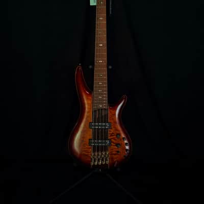 Ibanez SR2405W-BTL 5-String Premium Soundgear Brown Topaz Burst Low Gloss Electric Bass Guitar image 1