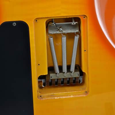 Charvel 375 Deluxe with Rosewood Fretboard 1989 - 1991 - Transparent Amber - Chainsaw Case image 8