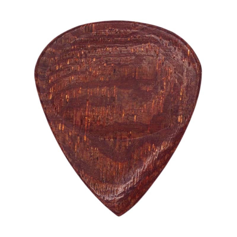 Mahogany Wood Guitar Or Bass Pick - 3.0 mm Ultra Heavy Gauge - 351 Groove Shape - Natural Finish Handmade Specialty Exotic Plectrum - 1 Pack New image 1