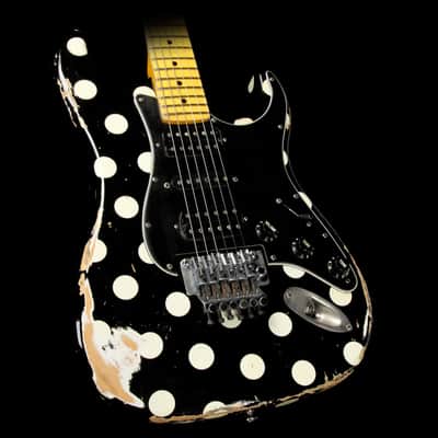 LsL Instruments Saticoy White Heavy Aging Black w/ White Polka Dots image 1
