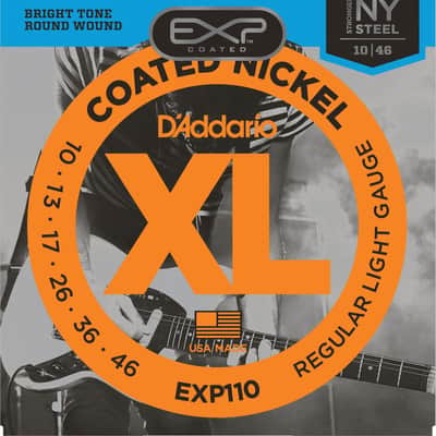 D'Addario EXP110 Coated Electric Guitar Strings, Light Gauge