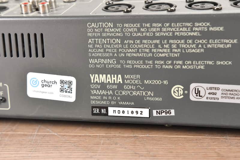 Yamaha MX200-16 16-Channel Mixer (church owned) CG003NJ | Reverb