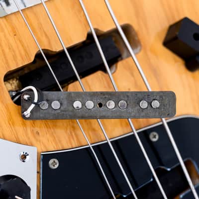 1976 Fender Jazz Bass Natural Ash w/ Pearl Blocks + Binding, Case image 21
