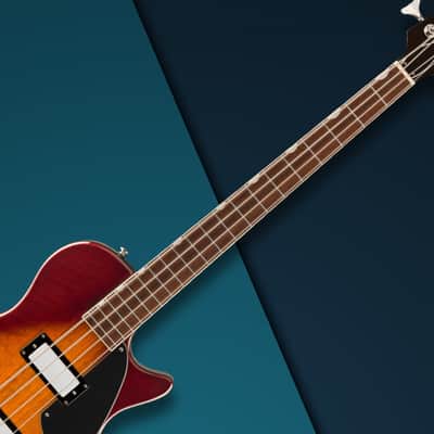 Gretsch Streamliner Jet Club Single-Cut 4-String Right-Handed Bass Guitar with Nato Body and Laurel Fingerboard (Havana Burst) image 6