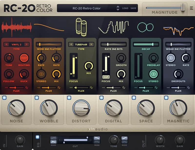 XLN Audio RC-20 Retro Color Saturation Audio Plugin VST AU AAX image 1