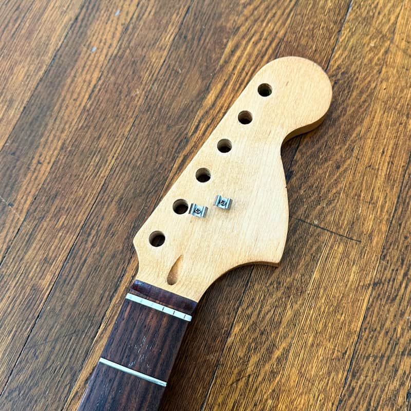 Strat Neck Big Head Replacement Part for Stratocaster Rosewoid 70s Style Headstock, 21 frets, Loaded with Nut String Trees, 10mm tuners, Vintage Style St Fretboard image 1