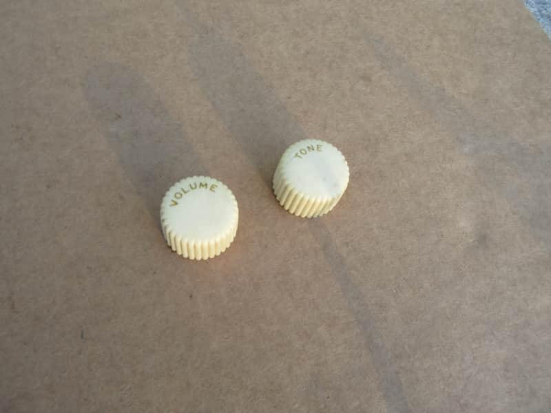 Vintage Harmony Kay Silvertone Cupcake Guitar Knobs Set Volume and Tone image 1