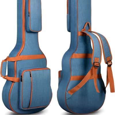 Acoustic Guitar Gig Bag 0.35inch Padded Guitar Bag Soft Denim Guitar Case with Three Large Storage Pockets Guitar Case Cover for 40 41 42 Inch Guitars image 1