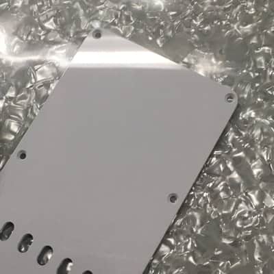 Fender USA Vintage NOS White No Relic Tremolo Cover Strat Back Plate Single Ply image 5