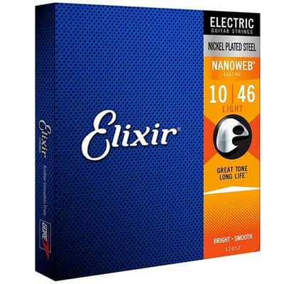 Elixir 12052 Nanoweb Nickel Plated Steel Electric Guitar Strings - Light (10-46) 2010s - Standard image 2