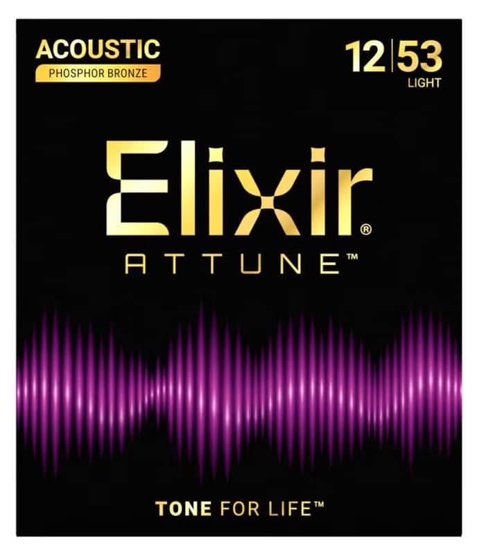 Elixir Attune Phosphor Bronze Acoustic Guitar Strings (Various Gauges)-Light 12-53 image 1
