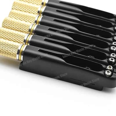 6 String Headless Guitar Brass Bridge Single String Individual Saddles image 4