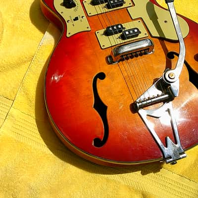 Barney Kessel*Vintage 1960's Norma / Teisco👑Semi-Hollow electric guitar*made-in-Japan image 16