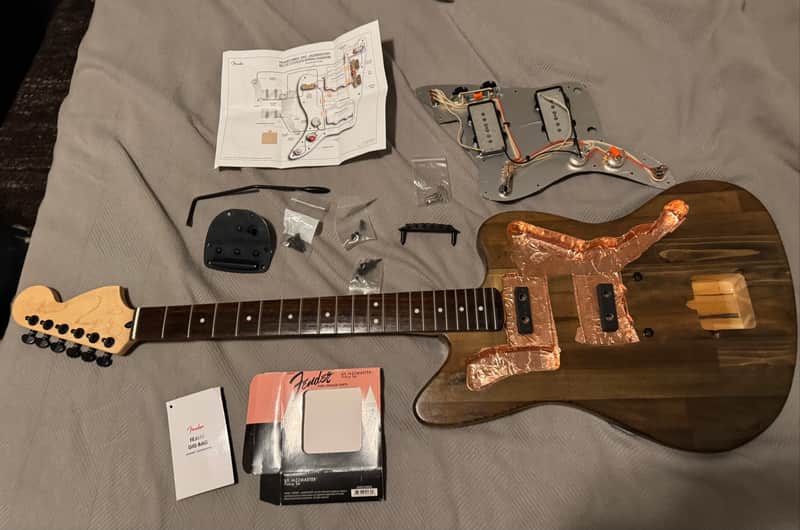 Partscaster Jazzmaster 2020s - natural with black hardware, Fender Pure Vintage ‘65 Pickups, premium wiring/pots/swtich/jack and Fender gig bag. image 1