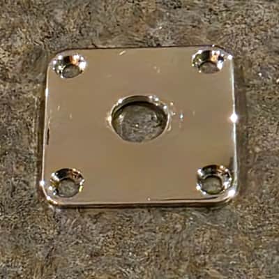 70’s Gibson Chrome Metal Jack Plate Vintage SG Les Paul Deluxe 1973 image 1