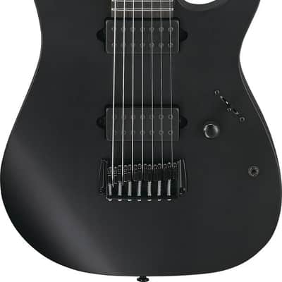 Ibanez RGIXL7-BKF Iron Label RG Electric Guitar 7-String - Black Flat image 7