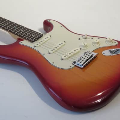 2003 Fender American Deluxe Stratocaster in Aged Cherry Sunburst with Original Hard Case image 10
