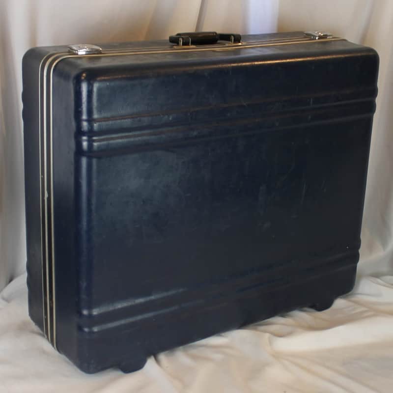 Vintage Dark Blue Italian Hard Case for Accordion 22" x 18.75" x 9.75" (55.75cm x 47.50cm x  24.75cm) image 1